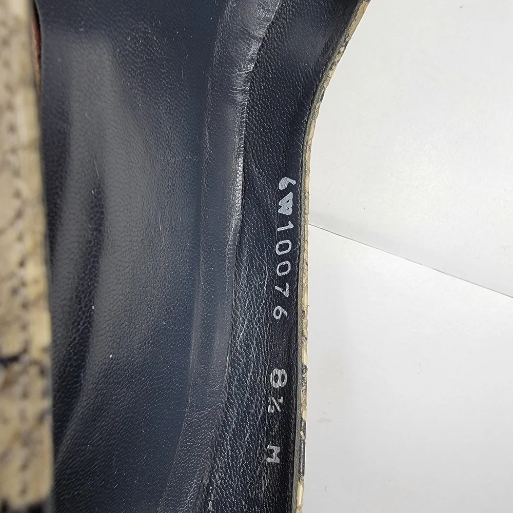 Stuart Weitzman Sz 8.5 Snake Pump Heels Pointed Toe Stilettos 4"_9